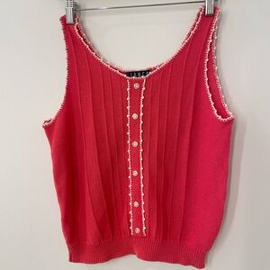 Hot pink vintage Sleeveless tank top blouse